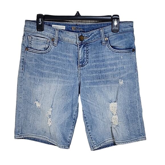 Kut from the Kloth Catherine Boyfriend Shorts Distressed Womens Size 4 - Picture 1 of 8